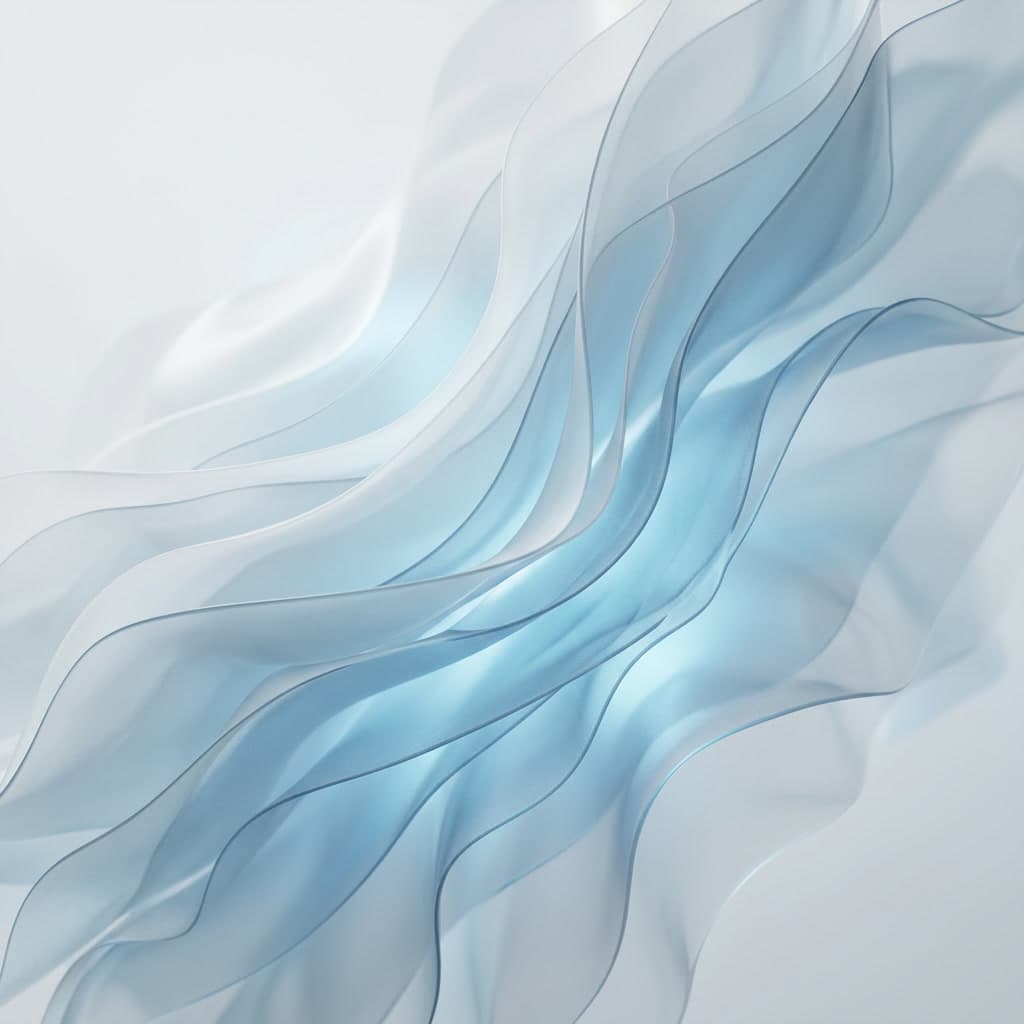 Layered blue and white abstract image representing capsule manufacturing capability